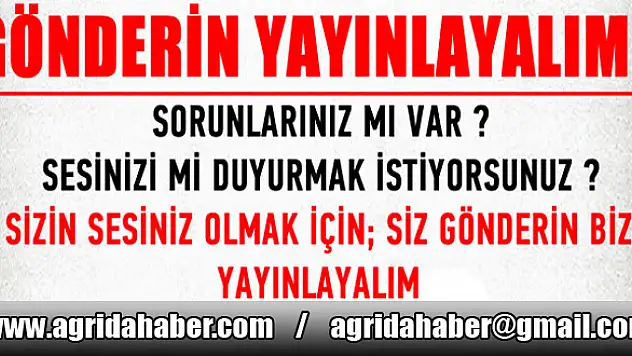 Ağrıda Haber'e Gönüllü Muhabir Olmak İstermisiniz?