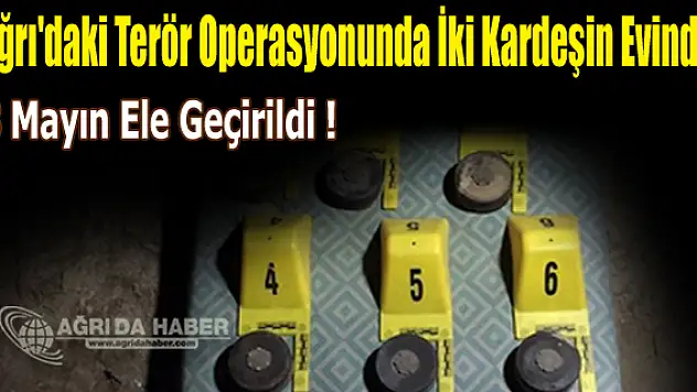 Ağrı'daki Terör Operasyonunda İki Kardeşin Evinde 8 Mayın Ele Geçirildi