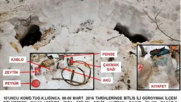 Bitlis'te Terör Operasyonu 3 sığınak imha edildi