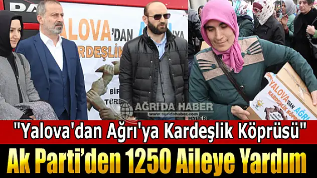 Yalova Ak Parti Teşkilatından Ağrı'ya 1250 Paket Yardım Malzemesi