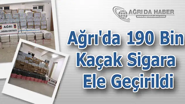 Ağrı Doğubayazıt Karayolunda 190 Bin Kaçak Sigara Ele Geçirildi