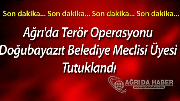 Ağrı'da Terör Operasyonu Doğubayazıt Belediye Meclisi Üyesi Halis Gültekin Tutuklandı