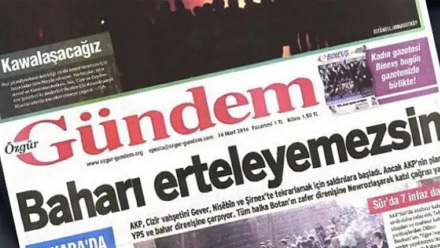 Özgür Gündem Gazetesi Çalışanlarına Şok! Basın Kartları İptal Edildi