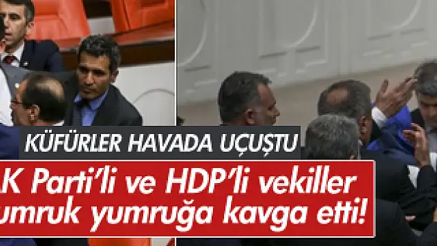 HDP ve Ak Partili Vekiller Meclis'te yumruk yumruğa kavga Etti!