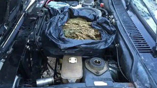 Aracın Motorunda Esrar Çıktı