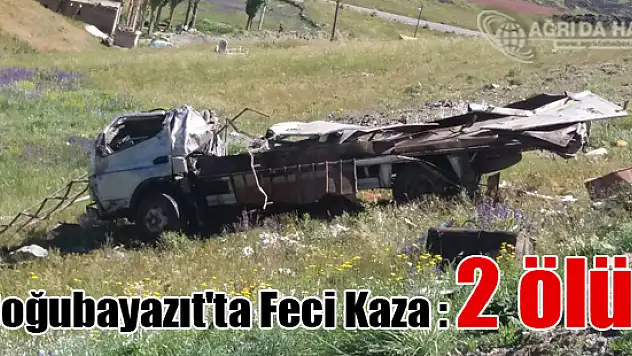 Doğubayazıt'ta Kamyon şarampole yuvarlandı: 2 ölü