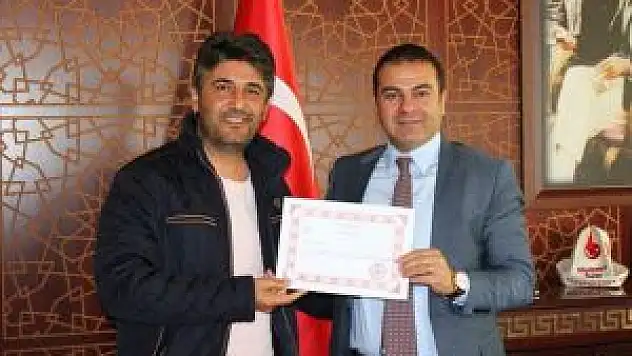 Ercişli Şaire Teşekkür Belgesi