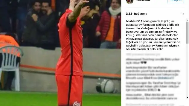 Bilal Kısa Galatasaray Taraftarına Veda etti