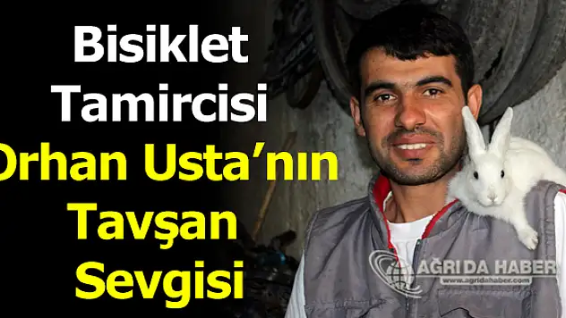 Bisiklet Tamircisi Orhan Usta Tavşan'ı ile İşe Gidip Geliyor