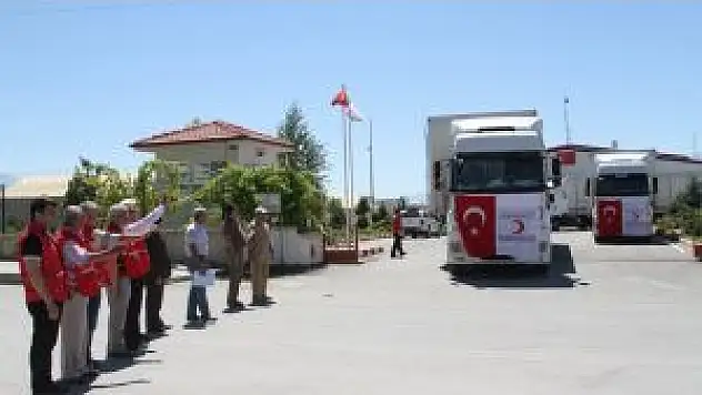 Erzincan'dan Irak'a Konteyner Yardımı