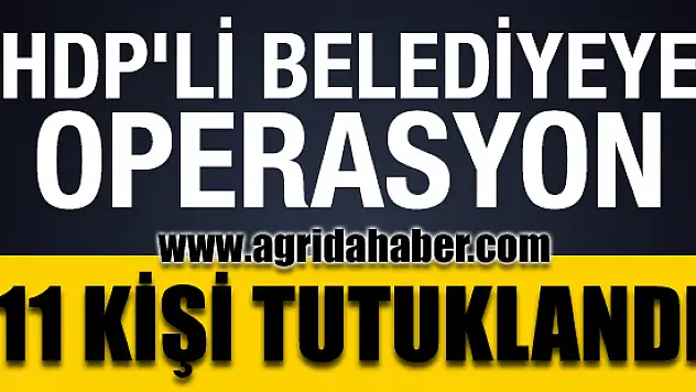 Diyadin'de Terör Operasyonu: Belediye Başkanvekili Dahil 11 HDP'li Tutuklandı