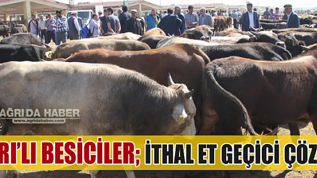 Ağrı'lı Besiciler Bayram Önce Gelecek İthal Et İçin Geçici Çözüm Diyor!