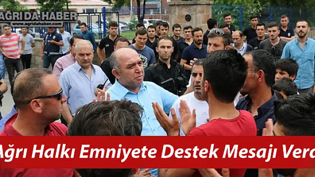 Ağrı Halkından İl Emniyet Müdürlüğüne Destek Yürüyüşü