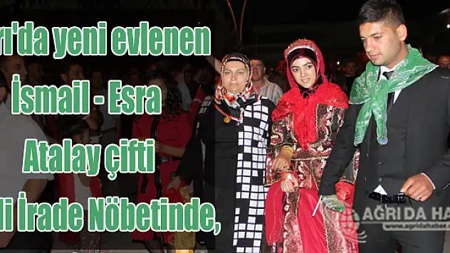 Ağrı'da Gelin ve Damat Düğünlerini Bırakıp Nöbete Geldi