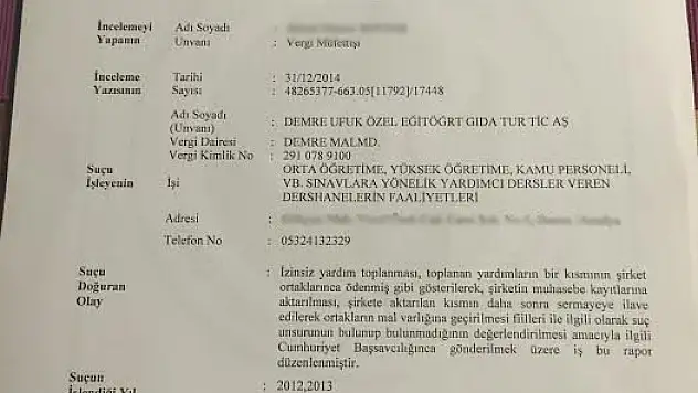 Fetö'cü Kamu Görevlileri Vergi Suçunu Sümen Altı Etmiş