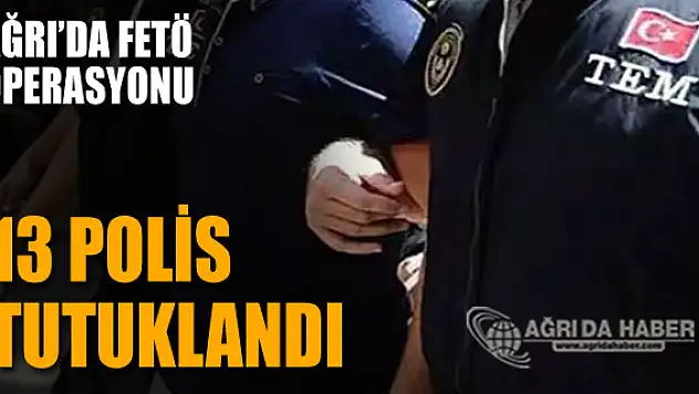Ağrı'da 13 Polis FETÖ Soruşturmasında Tutuklandı