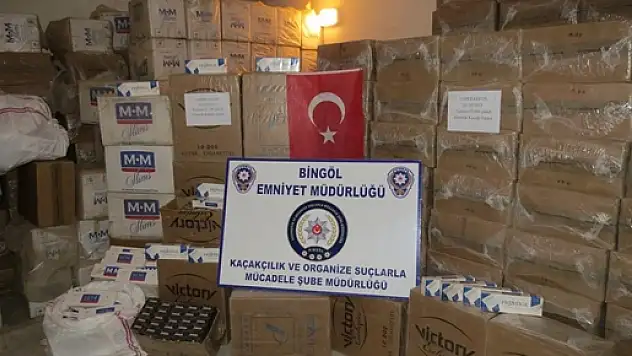 Bingöl'de 13 Bin 740 Paket Kaçak Sigara Yakalandı