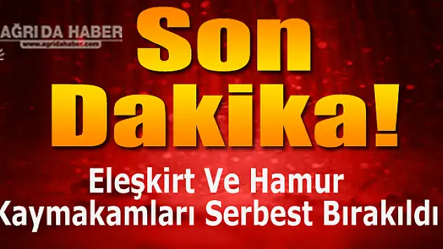 Eleşkirt Ve Hamur Kaymakamları Serbest Bırakıldı