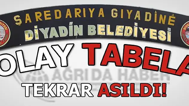 Olay Olan Kürtçe Tabela Tekrardan Asıldı