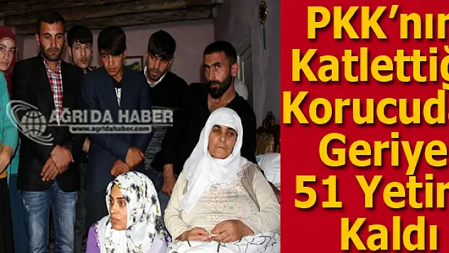 Pkk'nın Katlettiği Koruculardan Geriye 51 Yetim Kaldı