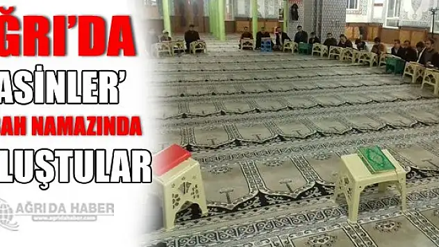 Mustazaflar Cemiyeti Ağrı Şubesi üye ve gönüllüleri Sabah Namazında Buluştular