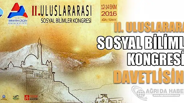 II. Uluslararası Sosyal Bilimler Kongresine Davetlisiniz