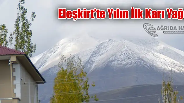 Ağrı'da Yılın İlk Karı Eleşkirt İlçesinde Yağdı