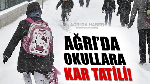 Ağrı'da Eğitime Kar Tatili