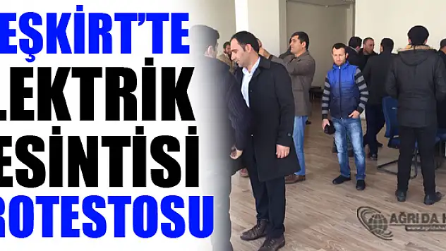Eleşkirt'te Elektrik Kesintisi Protestosu