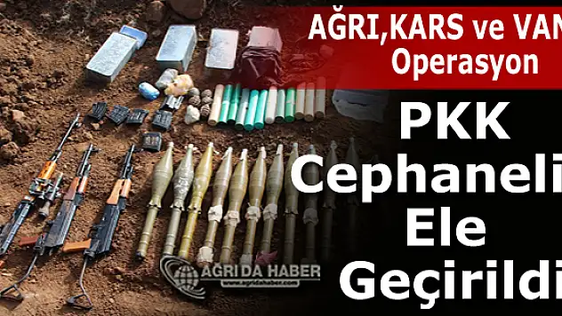 Ağrı Kars ve Van'da Ortak Operasyon! PKK Cephaneliği Ele Geçirildi