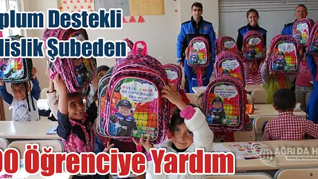 Ağrı'da Toplum Destekli Polislik Şubesinden 500 Öğrencilere Kırtasiye Yardımı