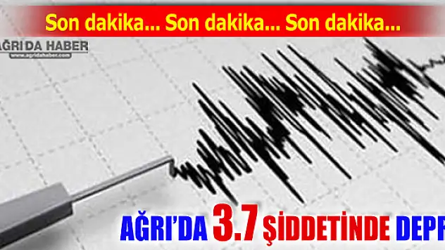 Ağrı'nın Diyadin İlçesinde 3.7 Şiddetinde Deprem Meydana Geldi