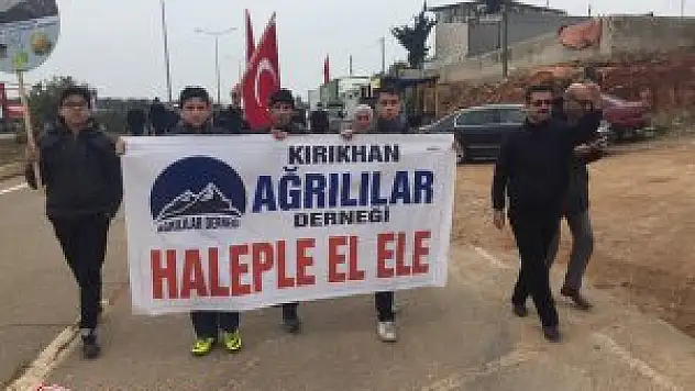 Kırıkhan Ağrı'lılar Derneği Halep'e Yol İçin Sınır Kapısında