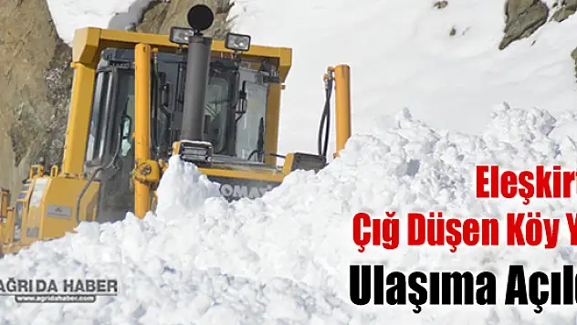 Düşen Çığ sebebiyle Ağrı'da Kapanan Köy Yolları Ulaşıma Açıldı