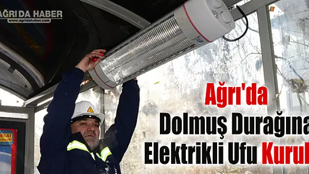 Ağrı'da Dolmuş Durağına Elektrikli Ufo Kuruldu