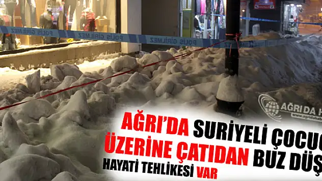 Suriyeli Çocuğun Üzerine, Çatıdan Buz Düştü!