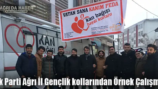 Ak Parti Ağrı Gençlik Kollarından Vatan Sana Kanım Feda Kan Bağış Kampanyası