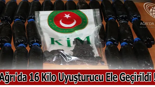 Ağrı'da 16 Kilo Uyuşturucu Ele Geçirildi !