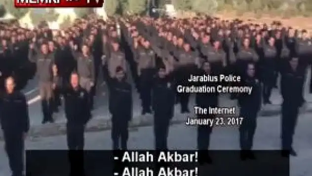 Cerablus'ta Türk Polis Üniformasıyla Bir İlk! Allah Tağutlardan Büyüktür
