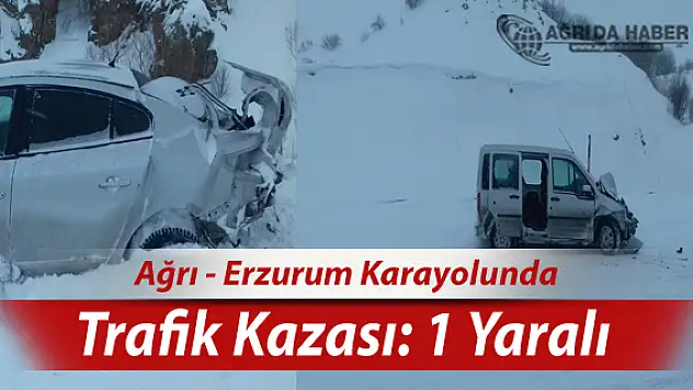 Eleşkirt Sarıcan Deresi Mevkiinde Trafik Kazası: 1 Yaralı