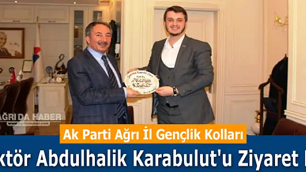 Ak Parti Ağrı İl Gençlik Kolları Rektör Abdulhalik Karabulut'u Ziyaret Etti