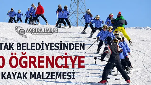 Kayyum Atanan Tutak Belediyesinden Öğrencilere Kayak Malzemesi