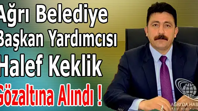 Ağrı Belediye Başkan Yardımcısı Halef Keklik Gözaltına Alındı !