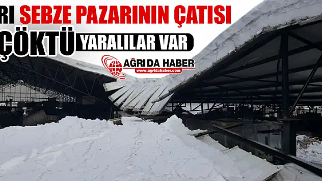 Ağrı Sebze Pazarının Çatısı Kardan Çöktü Çok Sayıda Yaralı Var