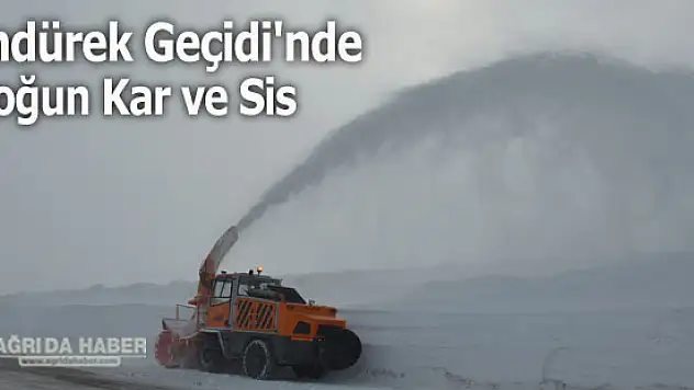 Doğubayazıt Tendürek Geçidi'nde Yoğun Kar ve Sis