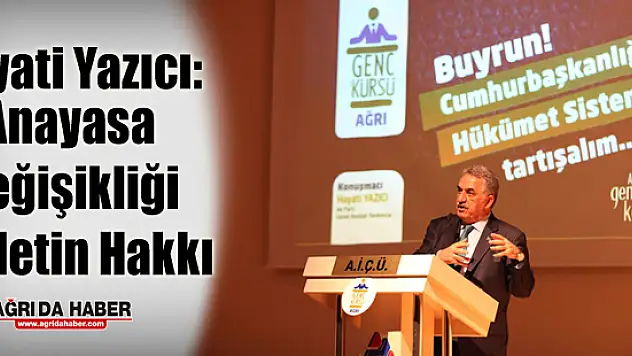 AK Parti Genel Başkan Yardımcısı Yazıcı: Anayasa Değişikliği Milletin Hakkı