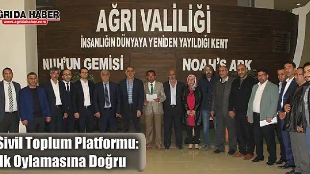 Ağrı Sivil Toplum Platformu Halk Oylamasına Doğru