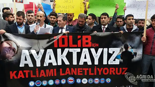 Memur-Sen Ağrı İl Başkanlığından İDLİB Katliamına Tepki