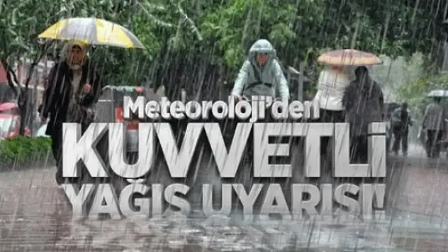 Meteorolojiden kuvvetli sağanak uyarısı