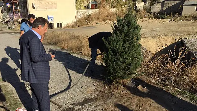 Hamur Belediyesi yeşil alan çalışmalarına başladı